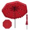 Polyester Solar LED Patio Umbrella 9.3ft with Tilt and Crank Handle